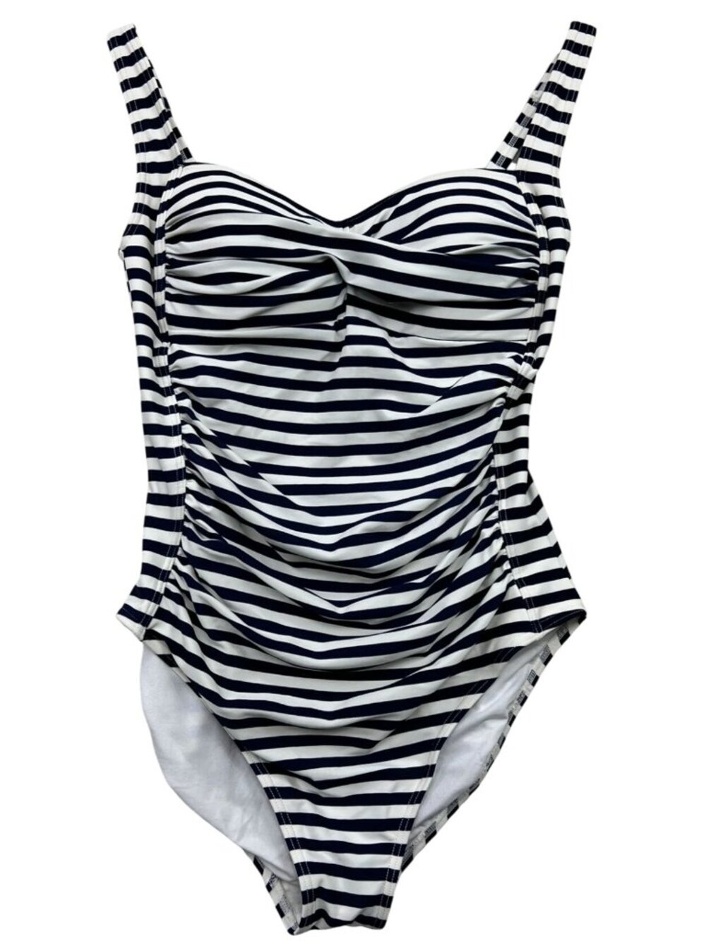 Bond-Eye Australia Women's Twist Front One Piece Swimsuit Sz 6 Navy White Stripe